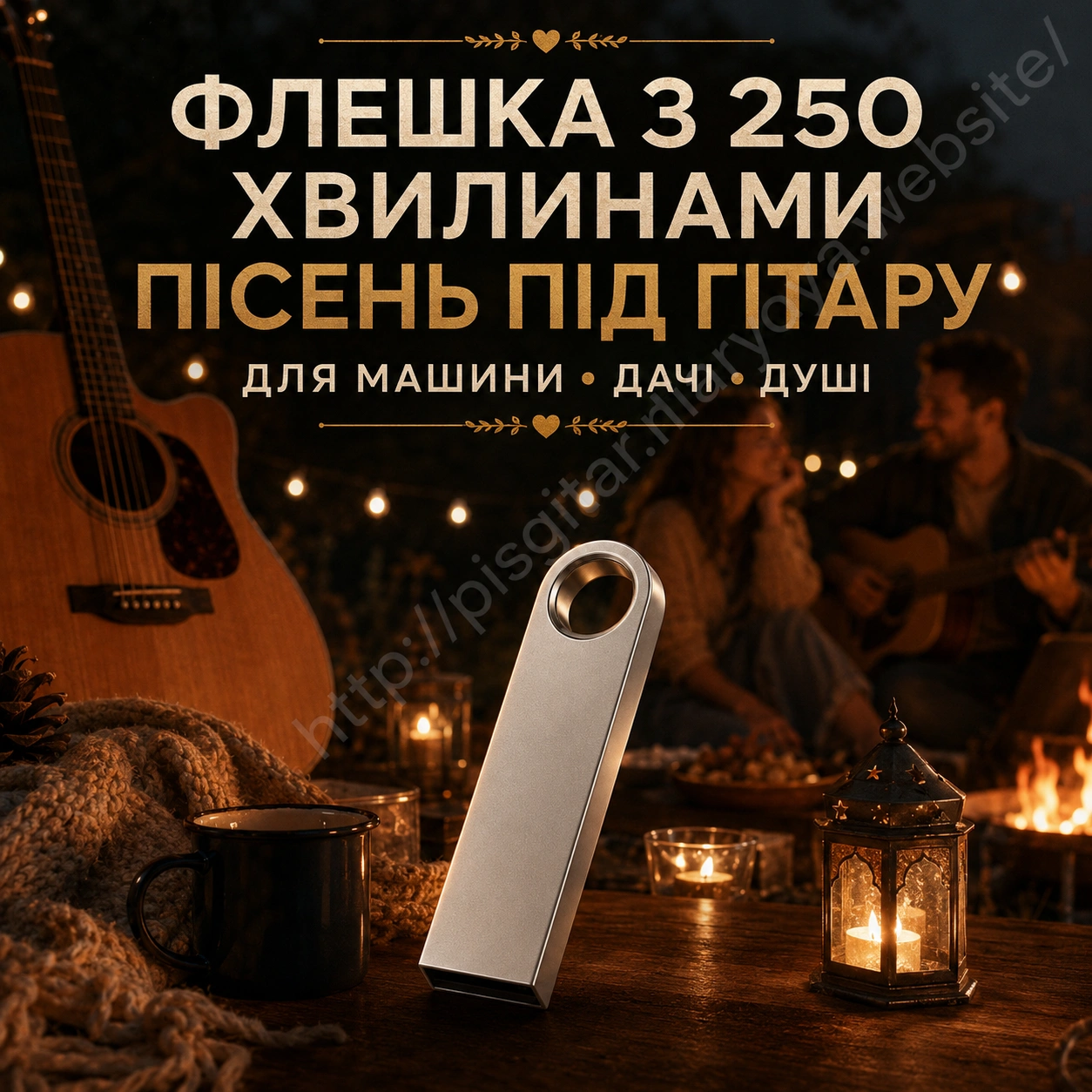 Флешка Пісні під гітару — 250 хвилин музики